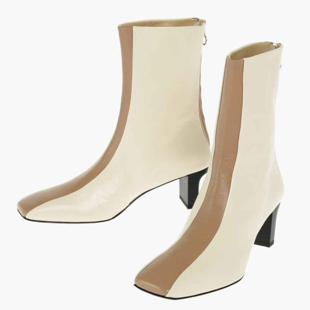 Aeyde MOLLY Booties With Back Zip, 2 Tone, Size 10US/40EU, NWT